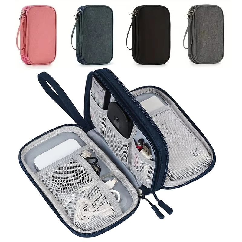 Tech Accessories Case - Waterproof Data Cable Storage Bag Portable